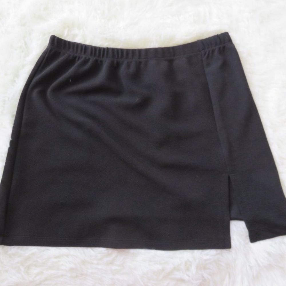 Black Mini Skirt with slit